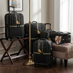 Compass 5-Piece Hand Luggage Suitcase Set Expandable Cabin Bags