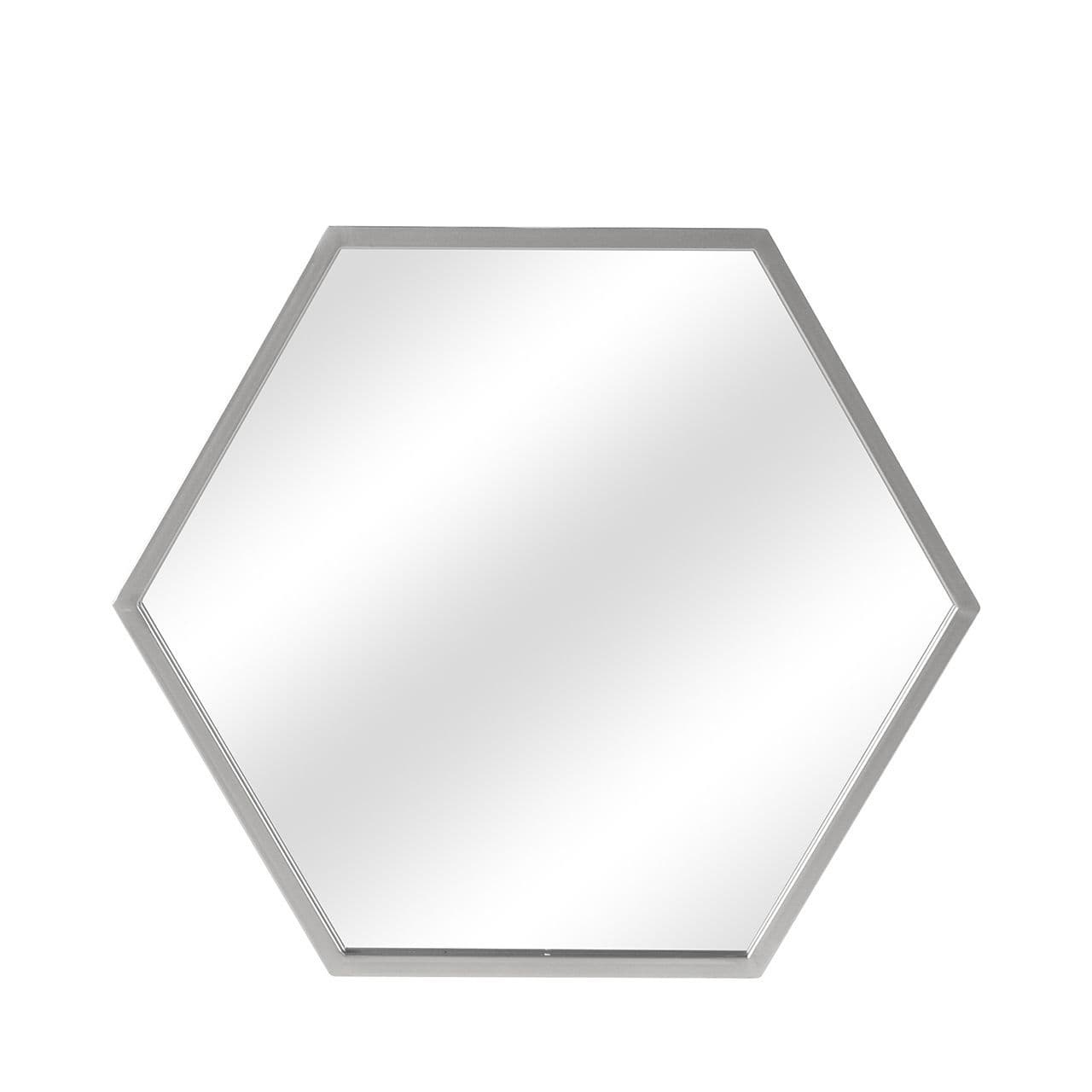 [EKM-AUTOGENERATED]50cm Silver Border Hexagon Mirror
