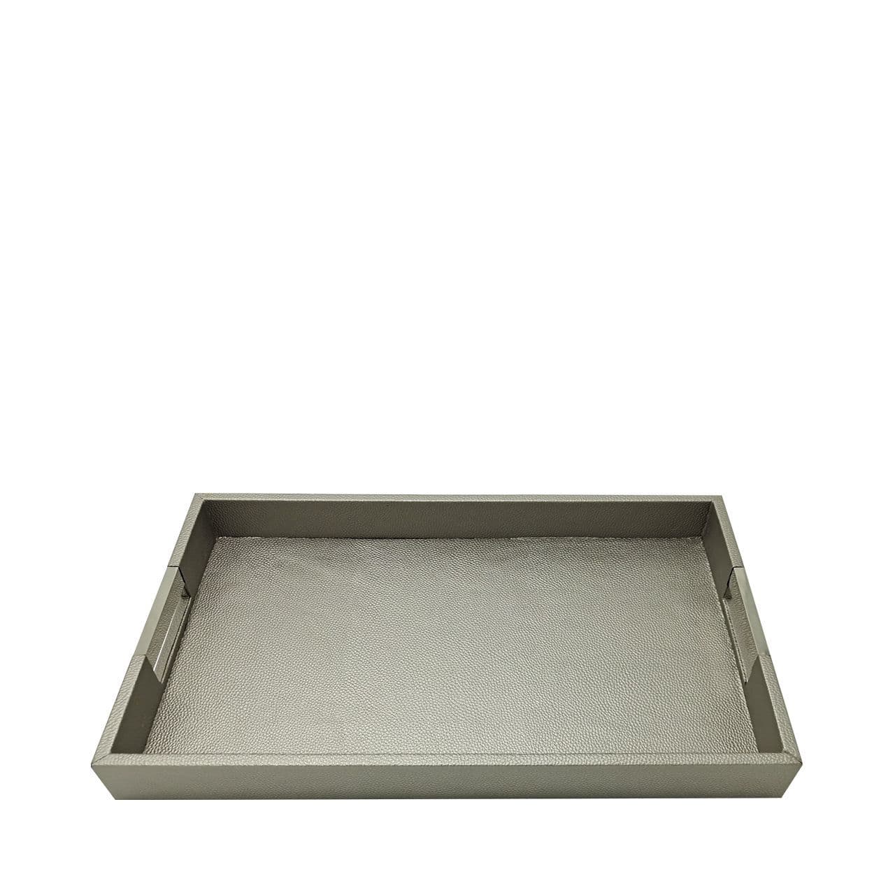[EKM-AUTOGENERATED]50x30 Faux Litchi Grain PU Tray Pewter