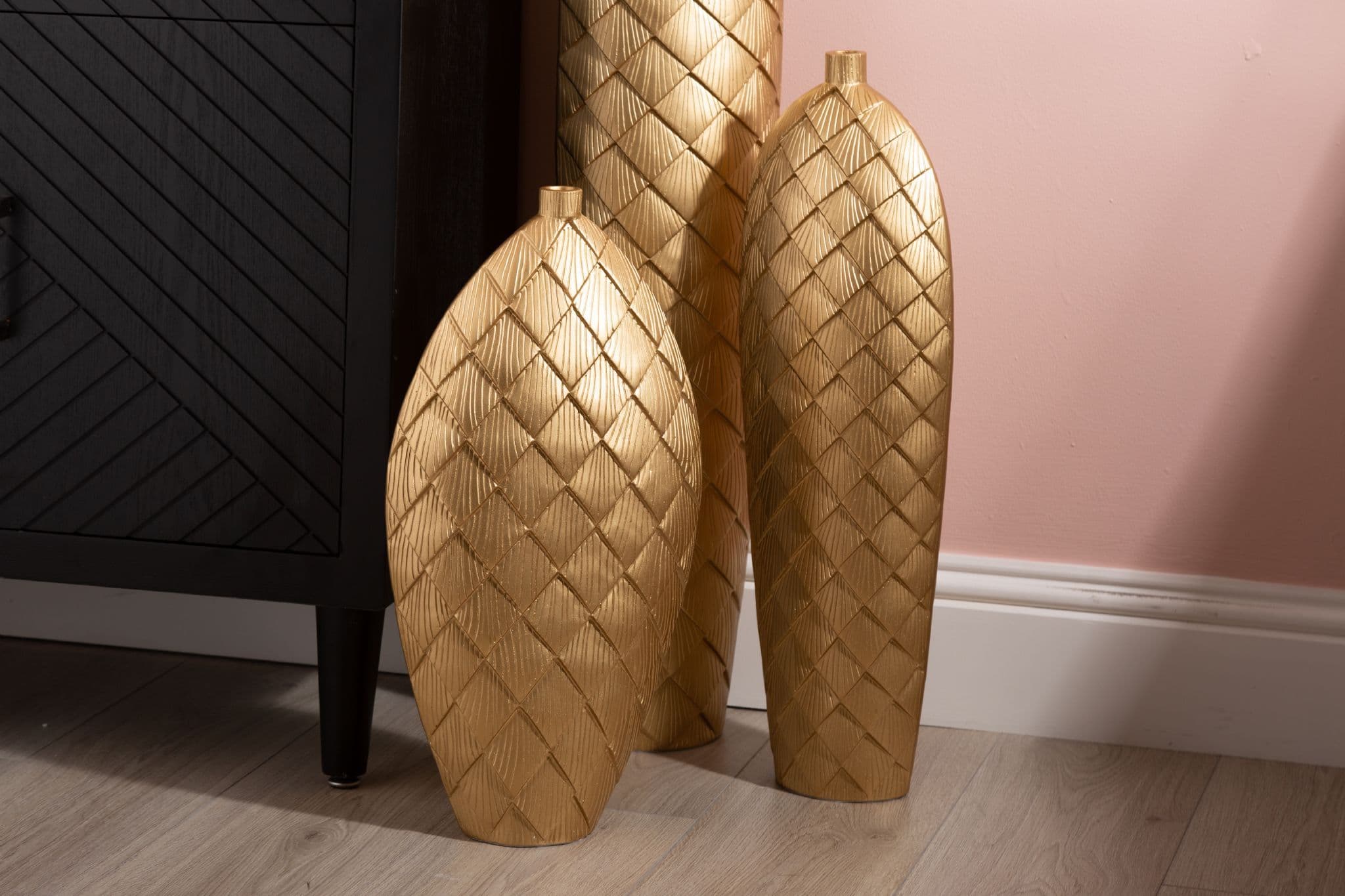 51cm Gold Polyresin Vase