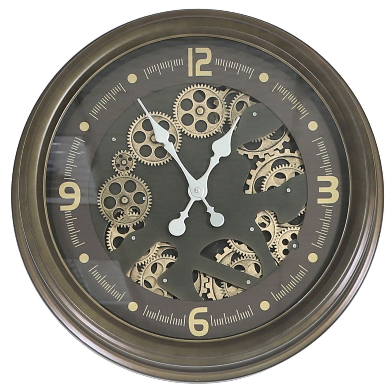 [EKM-AUTOGENERATED]526cm Gears Wall Clock Coffee Roman Dial Brown