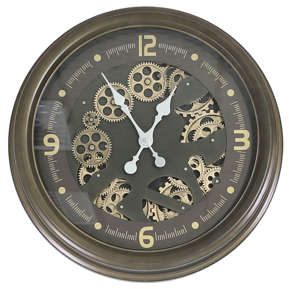[EKM-AUTOGENERATED]526cm Gears Wall Clock Coffee Roman Dial Brown