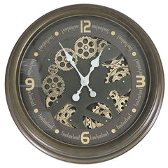 [EKM-AUTOGENERATED]526cm Gears Wall Clock Coffee Roman Dial Brown