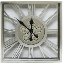 [EKM-AUTOGENERATED]55Cm Roman Numeral Square Cog Wall Clock