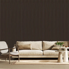 [EKM-AUTOGENERATED]60cm x 240cm Dark Walnut Fluted Wall Panel - Home Luxe Interior
