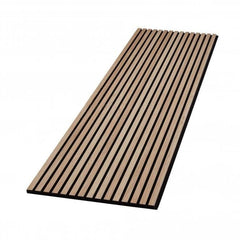 60cm x 240cm Light Walnut Fluted Wall Panel - Home Luxe Interior