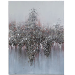[EKM-AUTOGENERATED]60x80 Abstract Canvas Pink Silver