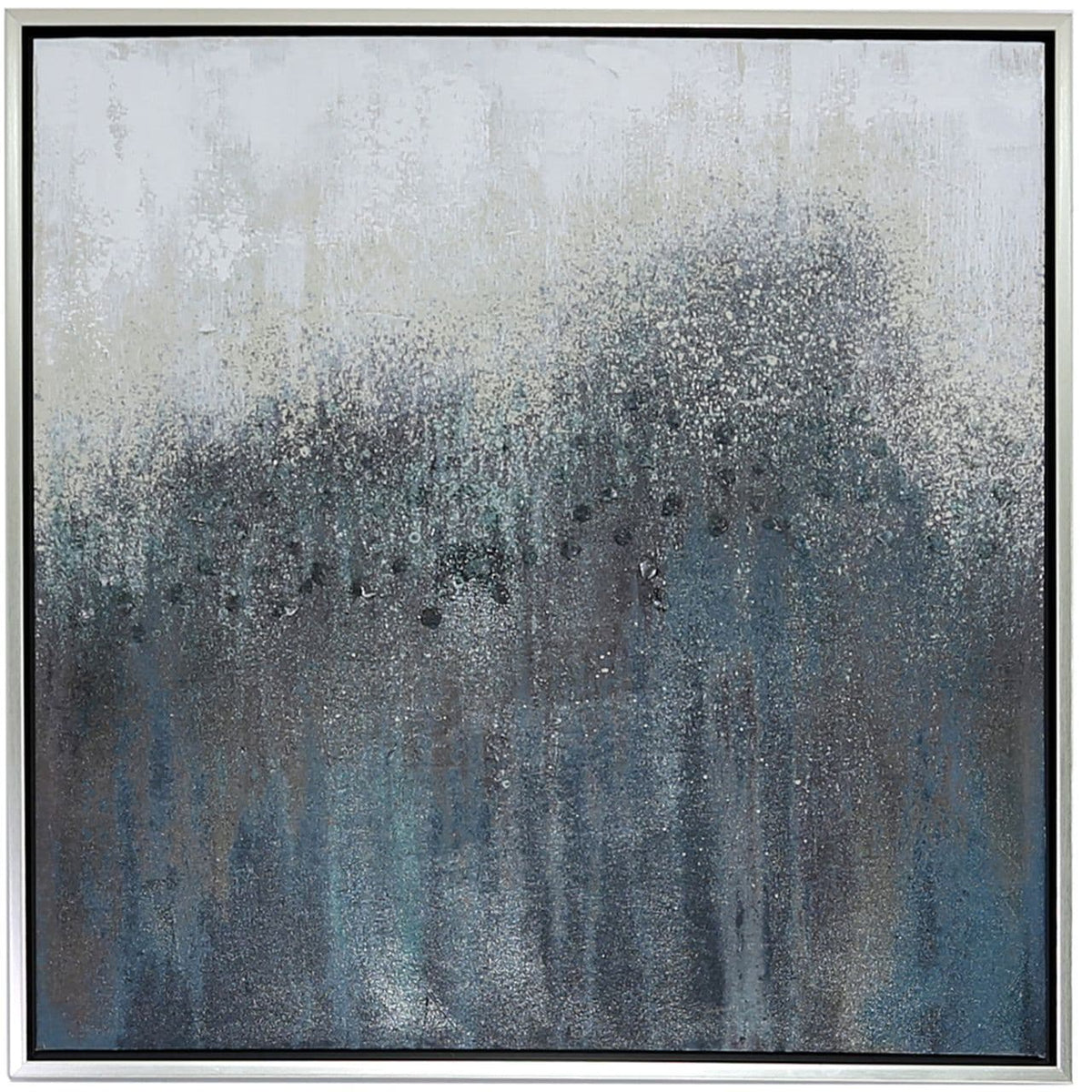 [EKM-AUTOGENERATED]625x625 Framed Abstract Canvas Blue Navy
