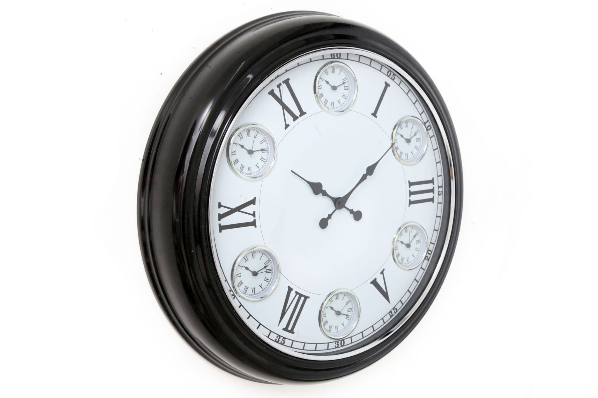 [EKM-AUTOGENERATED]65Cm Glossy Black Multi Dial Clock