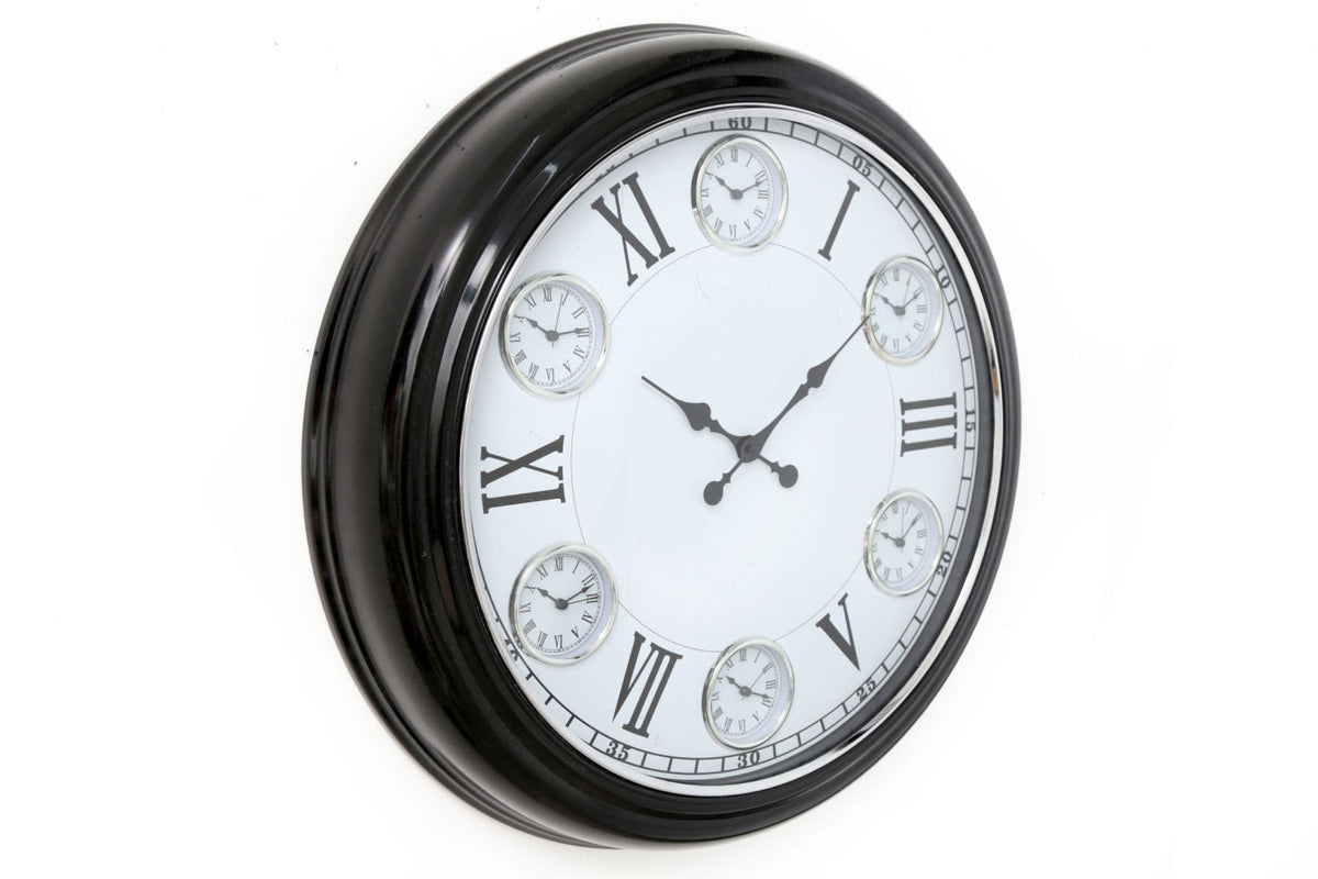 [EKM-AUTOGENERATED]65Cm Glossy Black Multi Dial Clock