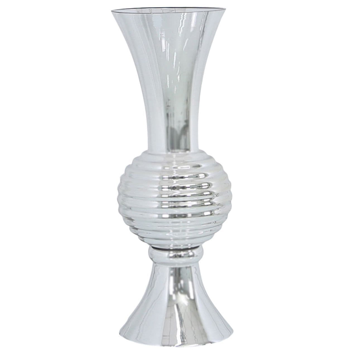 [EKM-AUTOGENERATED]65cm Silver Glass Flared Vase