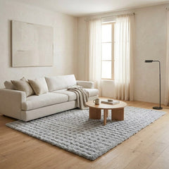 Home Luxe Grey Bubble Faux Fur Rug Soft Shaggy Living Room 160x230cm