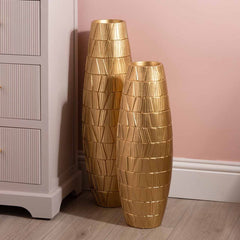 67.5cm Aztec Gold Polyresin Vase