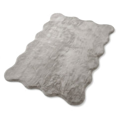 Natural Scallop Edge Large Area Rug Neutral Living Room Rug 160 x 230cm