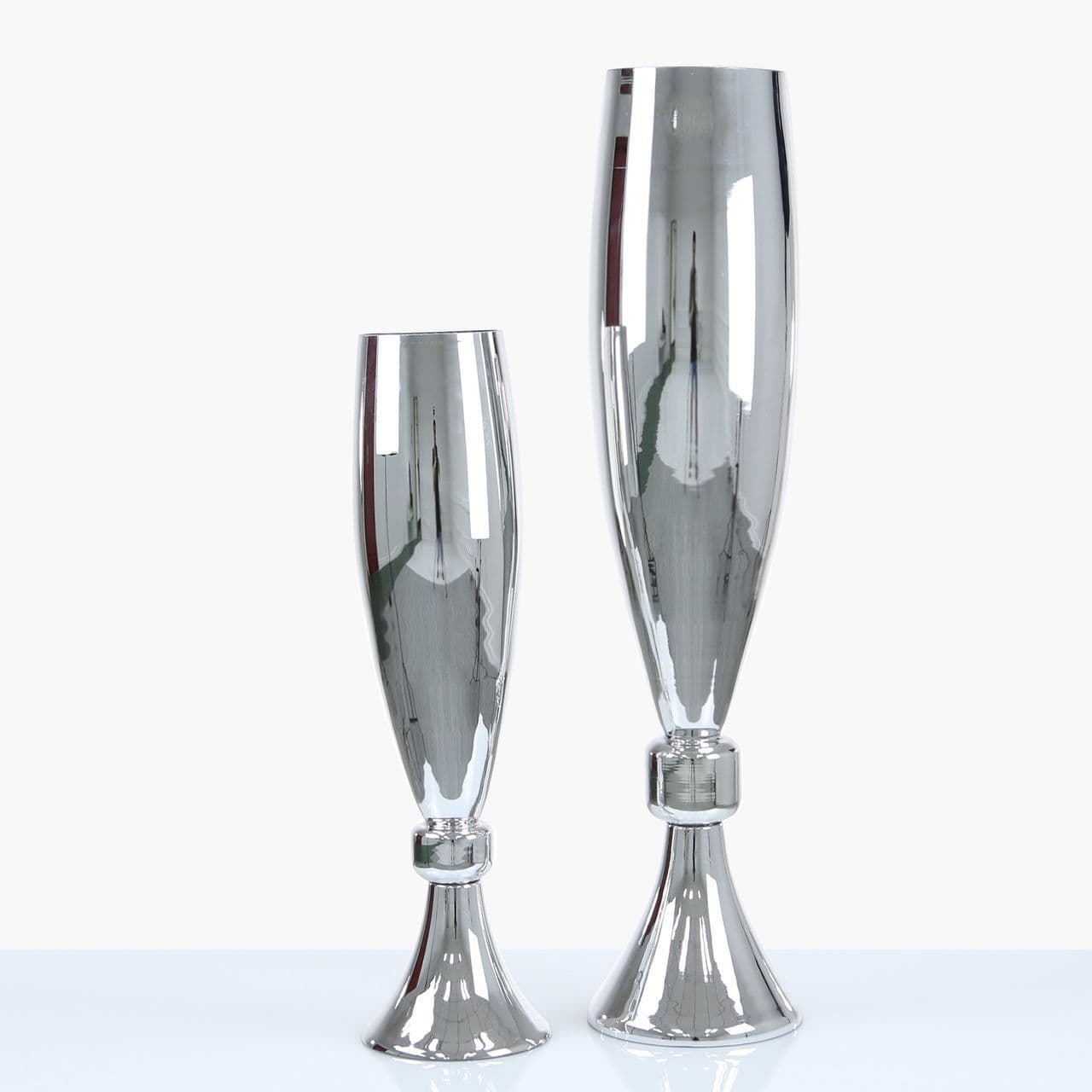 70cm Silver Glass Decoration Vase