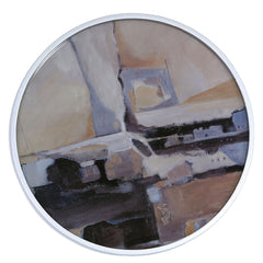 [EKM-AUTOGENERATED]75cm Wood Abstract Wall Art Blush Pink And Silver