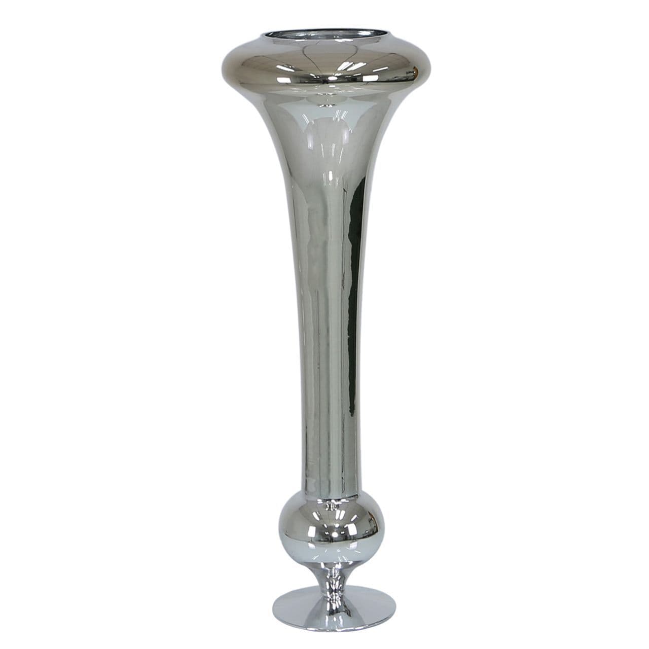 [EKM-AUTOGENERATED]815cm Fluted Glass Vase Silver