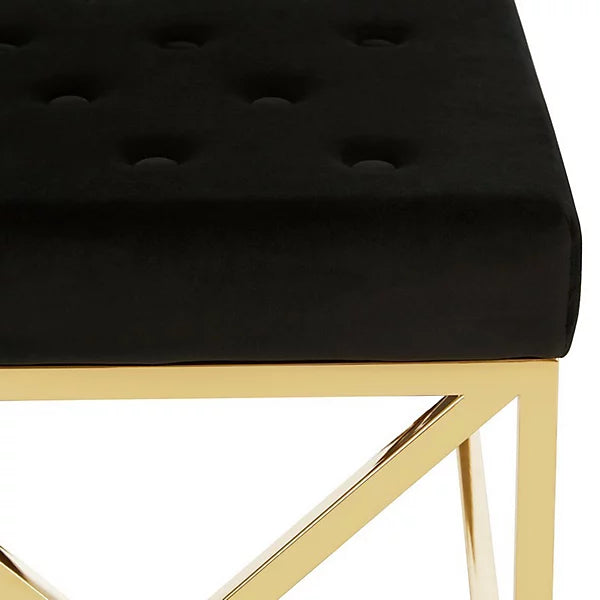 Allure Bench Black & Gold Frame | Home Luxe Interior