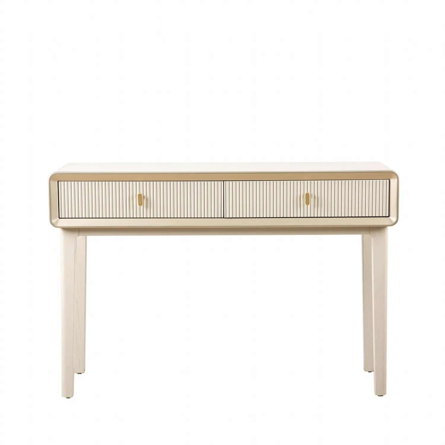 Amelie Cream Elm 2 Drawer Table | Home Luxe Interior