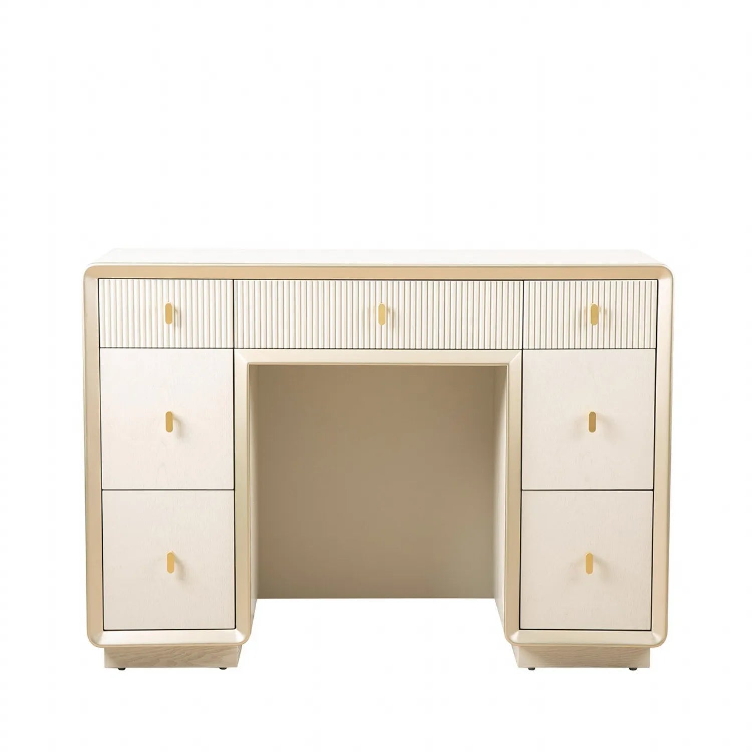 Amelie Cream Elm 7 Drawer Dressing Table | Home Luxe Interior