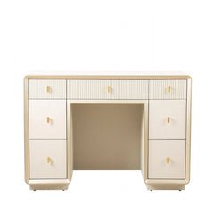 Amelie Cream Elm 7 Drawer Dressing Table | Home Luxe Interior