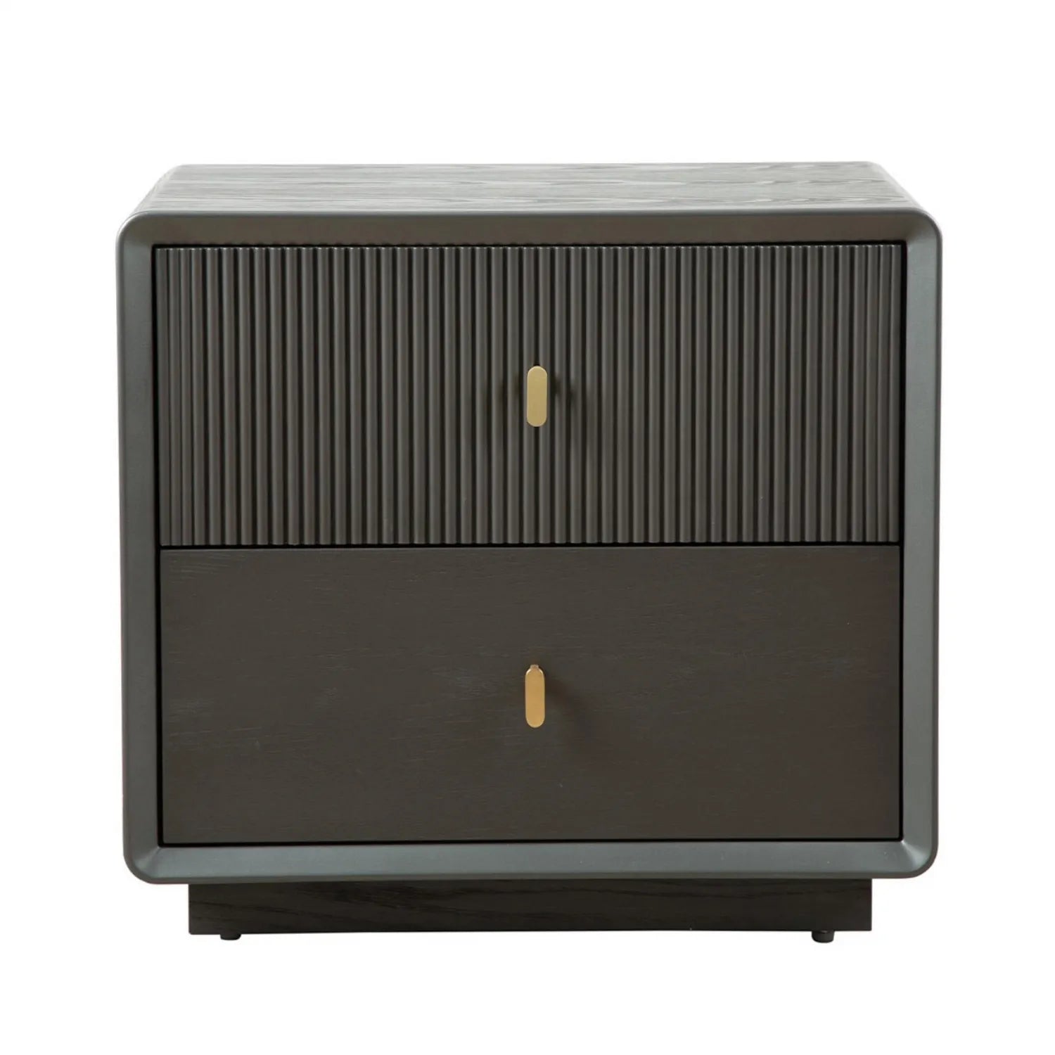 Amelie Smoke Grey Elm 2 Drawer Cabinet | Home Luxe Interior