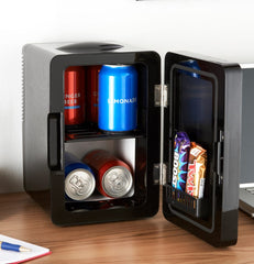 Blaupunkt 6L Mini Fridge - Portable Black Cooler for Home, Office & Car