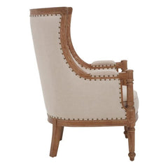 Cabra High Back Cream Chair  Home Luxe Interior.