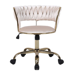 Camellia Cream & Gold Office Chair - Home Luxe Interior