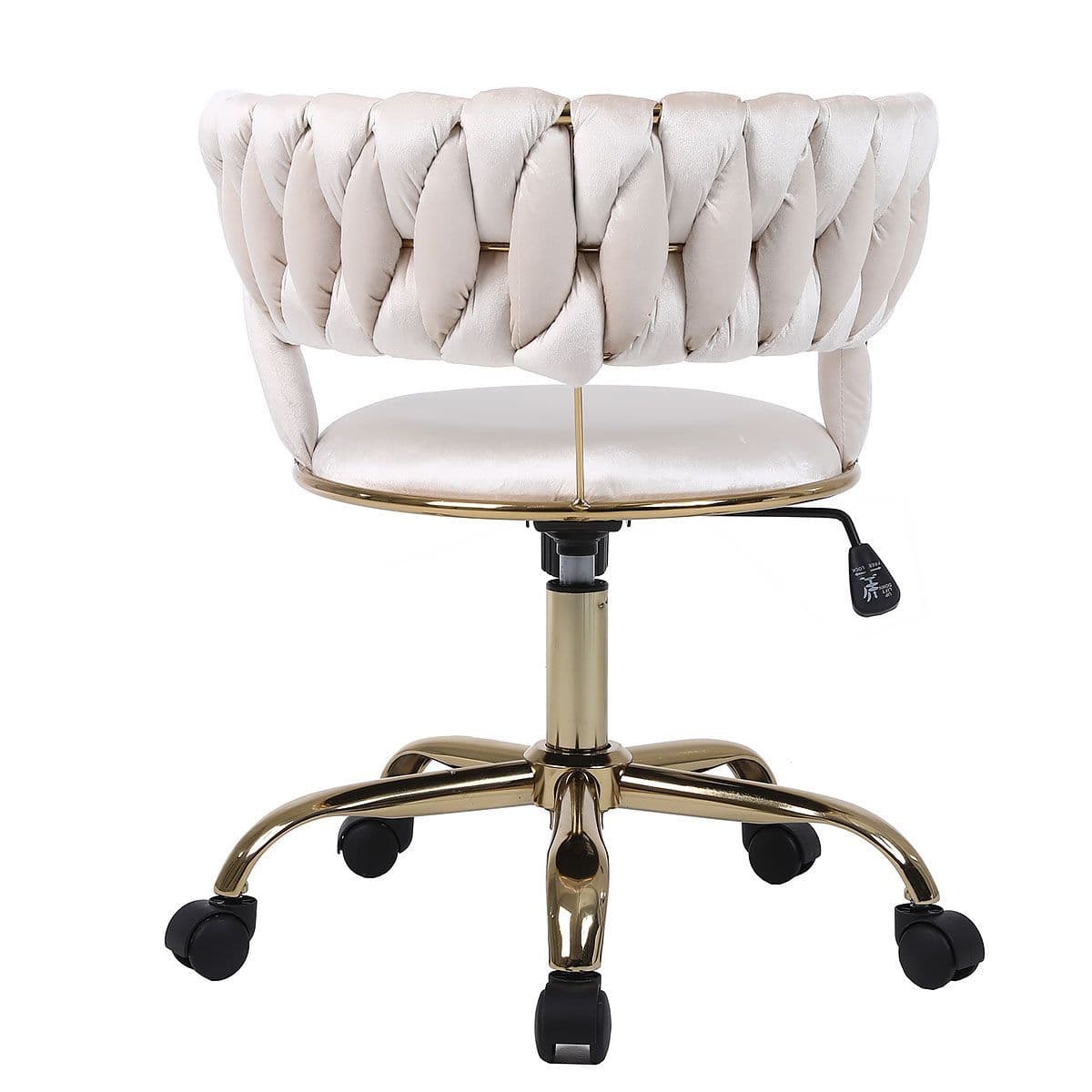 Camellia Cream & Gold Office Chair - Home Luxe Interior