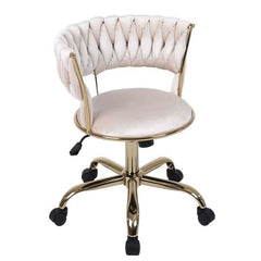Camellia Cream & Gold Office Chair - Home Luxe Interior