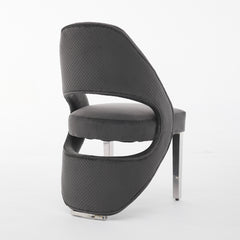 Santorini Dining Chairs – Grey Plush Velvet with Chrome Legs | Home Luxe Interior (Sold in pairs only)