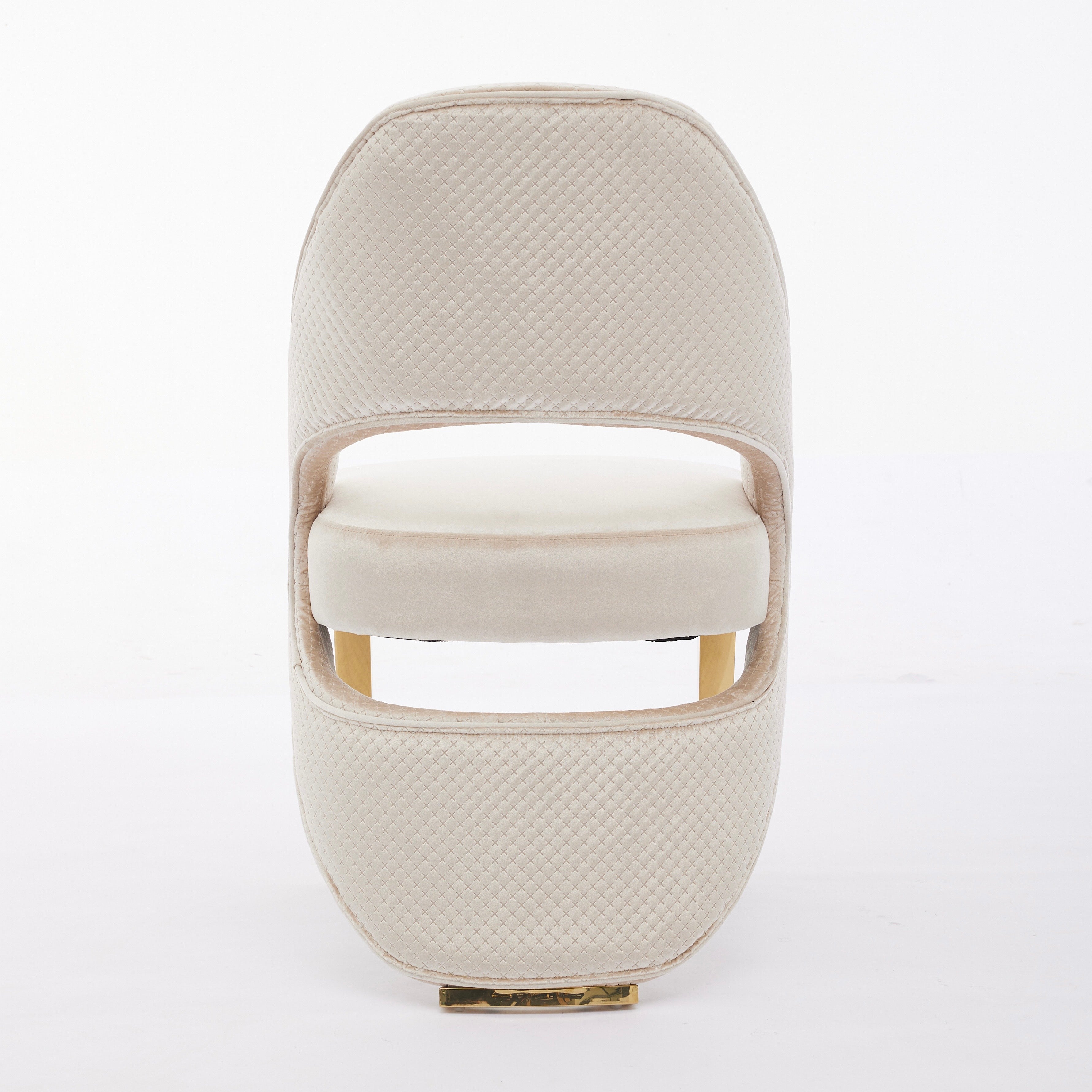 Santorini Dining Chairs – Cream and Gold Plush Velvet | Home Luxe Interior (Sold in pairs only)