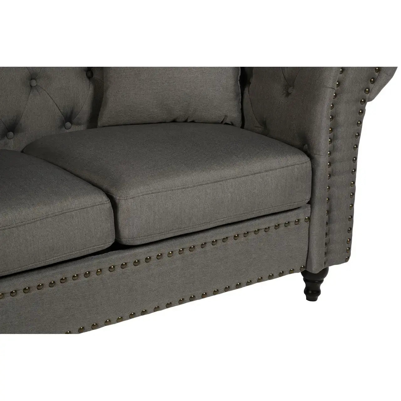 Fable 2 Seat Grey Chesterfield Sofa