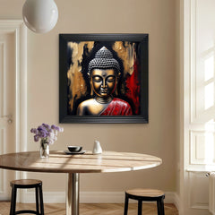 French Velvet Budha Abstract - Home Luxe Interior