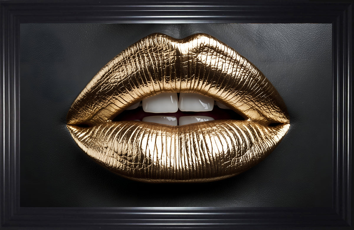 French Velvet Golden lips - Home Luxe Interior