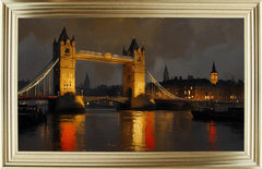 French Velvet Tower Bridge Abstract - Home Luxe Interior