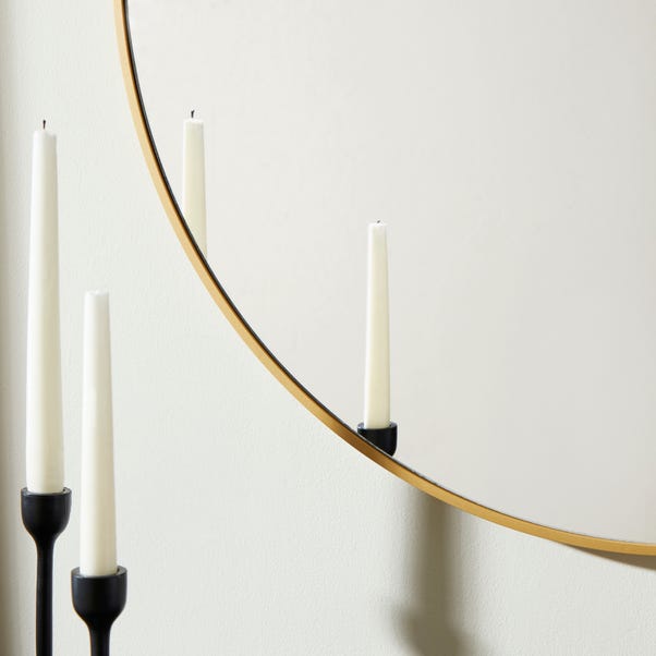 Gold Round Mirror 71cm | Home Luxe Interior