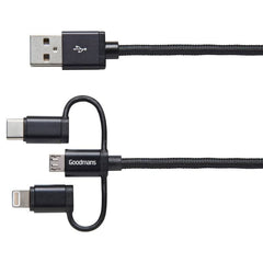 Goodmans 3-in-1 Charging & Sync Cable