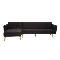 Hansa Hagen Black Large Corner Sofa Bed  Home Luxe Interior.