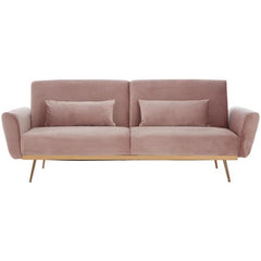 Hatton Pink Velvet Sofa Bed  Home Luxe Interior