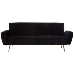 Hayton Black Velvet Sofa Bed  Home Luxe Interior