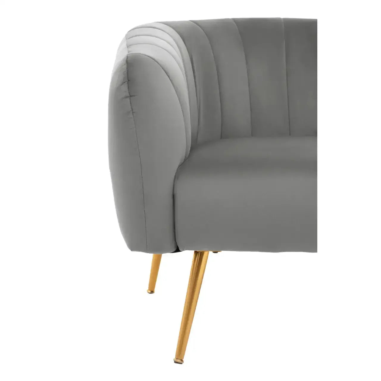 Larissa Grey Velvet Chair