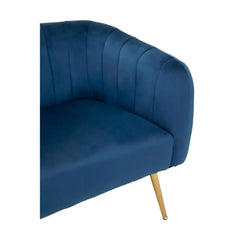Larissa Two Seat Blue Velvet Sofa