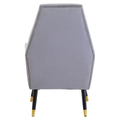 Loretta Grey Velvet Button Detail Chair