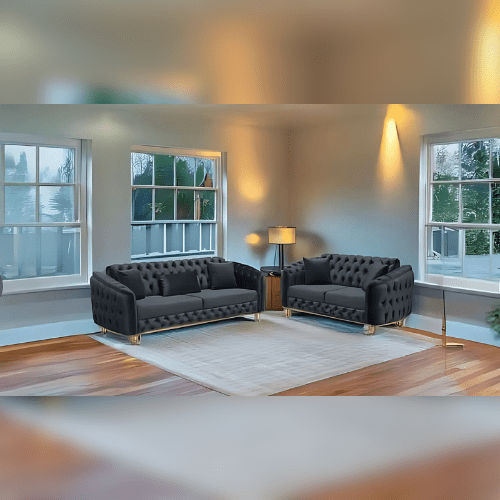 Manhattan Chesterfield Sofa Set 3+2 Velvet | Home Luxe Interior