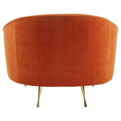 Manhattan Orange Velvet Armchair