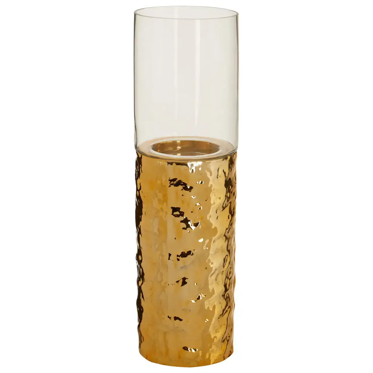 Martele Medium Pller Gold Candle Holder