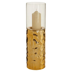 Martele Medium Pller Gold Candle Holder