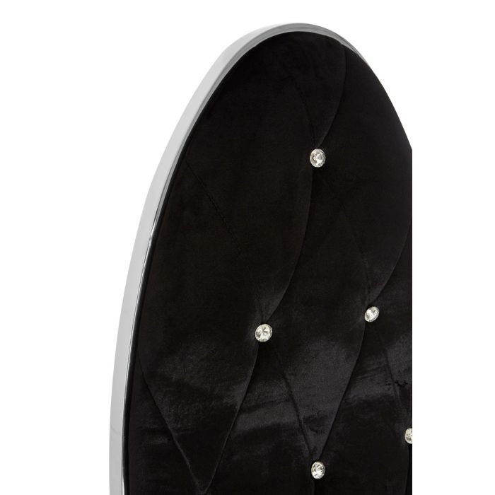 Novara Black Velvet Upholstered Dining Chair With Silver Frame In Pair | Home Luxe Interior